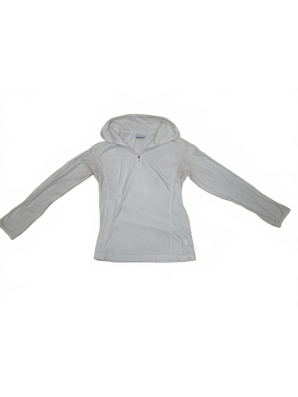 Columbia Sportswear White Fleece Full-Zip Hooded Jacket Size S